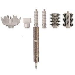 Ondulator multifuncțional 5in1 Shark HD446JSEU FlexStyle, 1650W, 3 viteze, 3 setari de temperatura, Coanda Curl Wrap & Fix automat, Uscare, Indreptare, Auriu