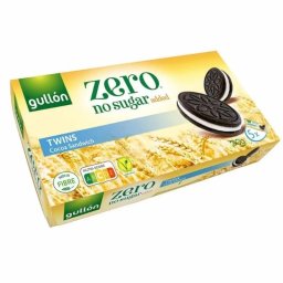 Biscuiti sandwich cu cacao si crema de lapte Twins fara zahar 210g Gullon