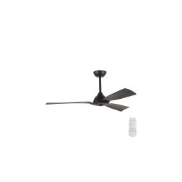 Ventilator de tavan d. 132 cm IP44 negru + telecomandă