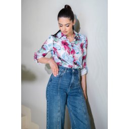 Camasa casual din vascoza JUDITH, Hermosa, grena