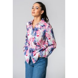 Camasa casual din vascoza JUDITH, Hermosa, indigo