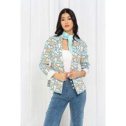 Sacou casual din gabardin MADDY, Hermosa, vernil