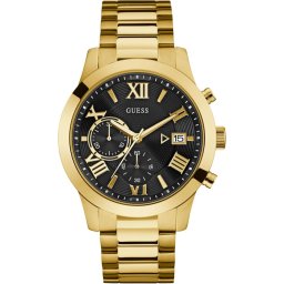 GUESS Ceas analogic 'Atlas' auriu / negru