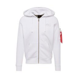 ALPHA INDUSTRIES Hanorac negru / alb