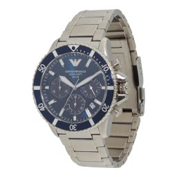 Emporio Armani Ceas analogic albastru marin / argintiu