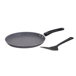 Tigaie pentru clatite cu spatula Oliver Voltz OV51322H24S, 24cm, Finisaj marmura, Inductie, Gri