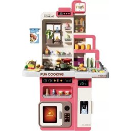 Set bucătărie de lux pentru copii cu lumini, 91 piese