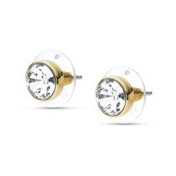 Fossil Cercei placați cu aur cu cristal JOA00668710