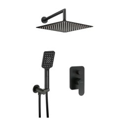 Deante NAC_N9LP - Set de duș ALPINIA cu baterie încastrată, negru