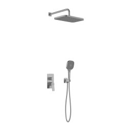 KFA Armatura MALAGA – set de duș cu baterie încastrată, gri metalizat (4529-501-61)