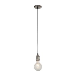 Searchlight 7461SS - Lustră suspendată pe cablu SUSPENSION, 1xE27/60W/230V, argintie