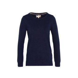 BARBOUR Tricotat Pendle Crew Knitted Jumper LKN1075 ny78 navy/hessian tartan