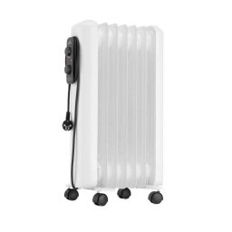 Calorifer electric cu ulei, Solero 0625 90000, 7 elementi, 1500 W, termostat, 3 trepte de putere, Alb