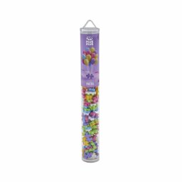 Set constructie plus-plus, tub 100 piese, pastel mix