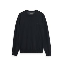 SCOTCH & SODA Pulover Core-Viscose Crewneck 179183 0008 black