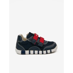 Dark blue boys' sneakers with leather details Geox - Boys