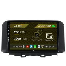 Navigatie Hyundai Kona (2018+), Android 12, E-Octacore 2GB RAM + 32GB ROM, 10.1 Inch - AD-BGE10002+AD-BGRKIT183V2