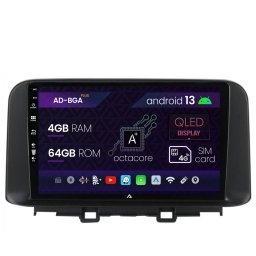 Navigatie Hyundai Kona (2018+), Android 13, A-Octacore 4GB RAM + 64GB ROM, 10.1 Inch - AD-BGA10004+AD-BGRKIT183V2