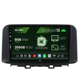 Navigatie Hyundai Kona (2018+), Android 13, Z-Octacore 8GB RAM + 256GB ROM, 10.1 Inch - AD-BGZ10008+AD-BGRKIT183V2