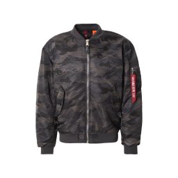 ALPHA INDUSTRIES Geacă de primăvară-toamnă 'MA-1 CS' gri metalic / gri închis / roșu / negru
