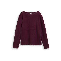 TOM TAILOR Bluză de molton roșu burgundy
