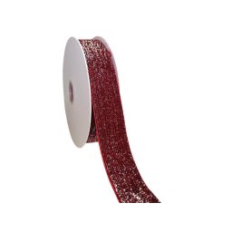 Rola catifea color+sclipici 2,5 cm pentru aranjamente florale