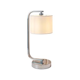 Endon 57917 - Lampă de masă reglabilă CANNING 1xE14/40W/230V crom lucios/alb
