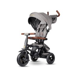 QPlay - Tricicletă pentru copii RITO DELUXE 6în1, gri