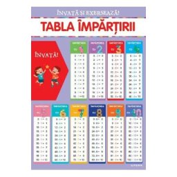 Invata si exerseaza! Tabla impartirii + exercitii. Planse educationale