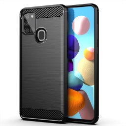 Husa Husa pentru Samsung Galaxy A21s - Techsuit Carbon Silicone - Black