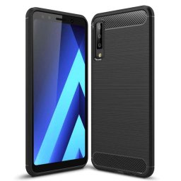 Husa Husa pentru Samsung Galaxy A7 2018 - Techsuit Carbon Silicone - Black