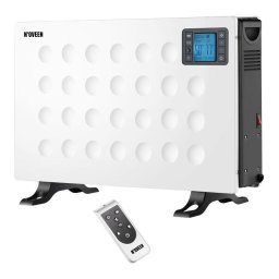 Radiator electric cu LCD Smart CH8000, temporizator si telecomanda, 2000W, 3 trepte, Alb