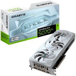 GIGABYTE Video Card NVIDIA GeForce RTX 5070 Ti AERO OC 16G (16GB GDDR7/256bit, PCI-E 5.0, Recommended PSU 750W, 3xDP, 1xHDMI) Silver/White