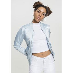 Women's satin jacket Bomber jacket babyblue