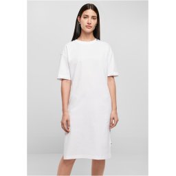 Doamnelor organice supradimensionate fantă Tee Dress alb