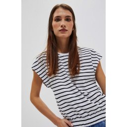 Marisse Women's T-Shirt L-Ts-3825 White_Black