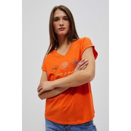 Marisse Women's T-Shirt L-Ts-4037 Orange
