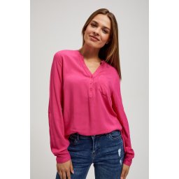 Marisse V-Neck Shirt With A Pocket