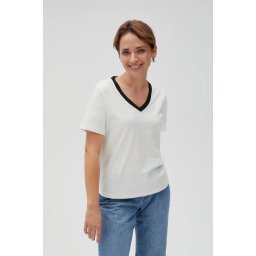 Marisse Women's T-Shirt L-Ts-4600 Off White