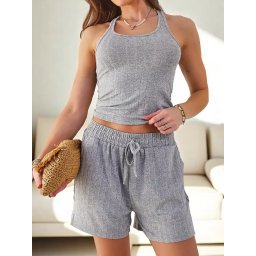 Resti Women's Two-Piece Sports Set with Shorts and Tank Top