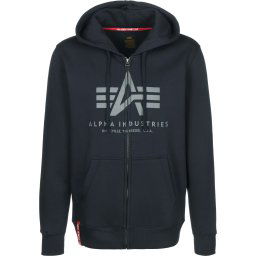 ALPHA INDUSTRIES Hanorac albastru marin / gri / roșu / alb