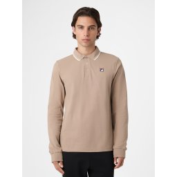 FILA Tricou 'Biella' maro deschis / alb