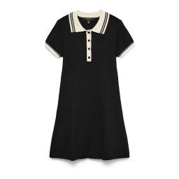 VERO MODA Rochie tricotat 'VMFrancie' negru / alb