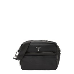 GUESS Geantă de umăr 'MILANO CROSSBODY DOUBLE ZIP' negru