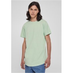 Shaped long T-shirt vintage green