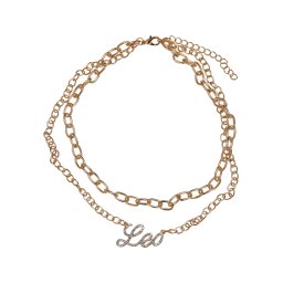 Diamond Zodiac Leo Necklace - Gold Color