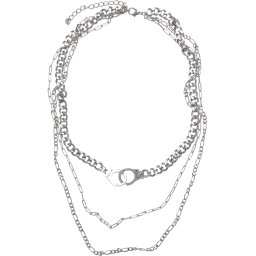 Saturn Layering Necklace - Silver Color