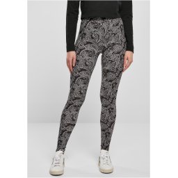 Women's soft leggings AOP blacknewpaisley