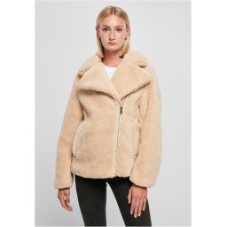Women's Sherpa Biker Union Jacket Beige