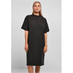 Women's Organic Long Oversized T-Shirt Dress Black